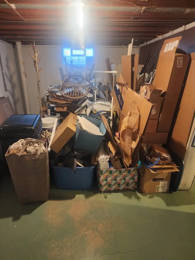 Roll-off dumpster container at job site for Yard Waste Dumpster Rental in Union City